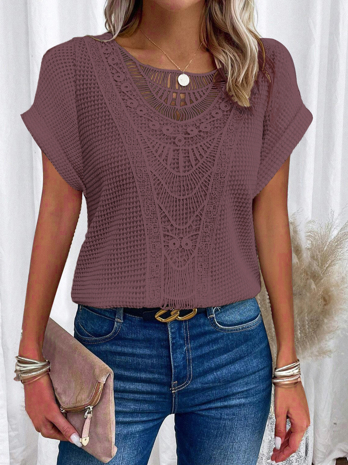 MOREAU LYON | T-SHIRT EN DENTELLE POUR FEMMES