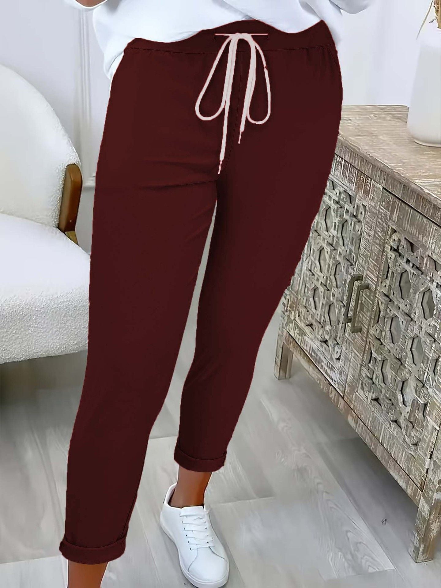 MOREAU LYON | PANTALONS MODERNES À CORDON DE SERRAGE POUR FEMMES