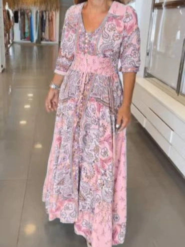MOREAU LYON | MAXI ROBE IMPRIMÉE POUR FEMMES