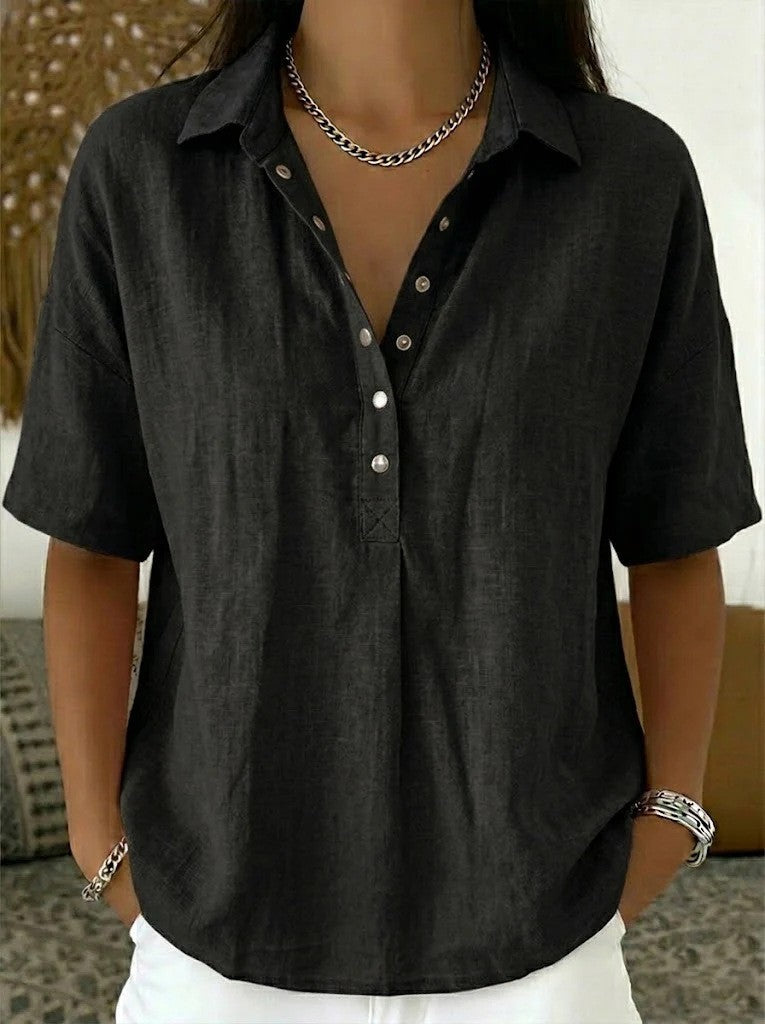 MOREAU LYON | CHIC BLOUSE COL V POUR FEMMES