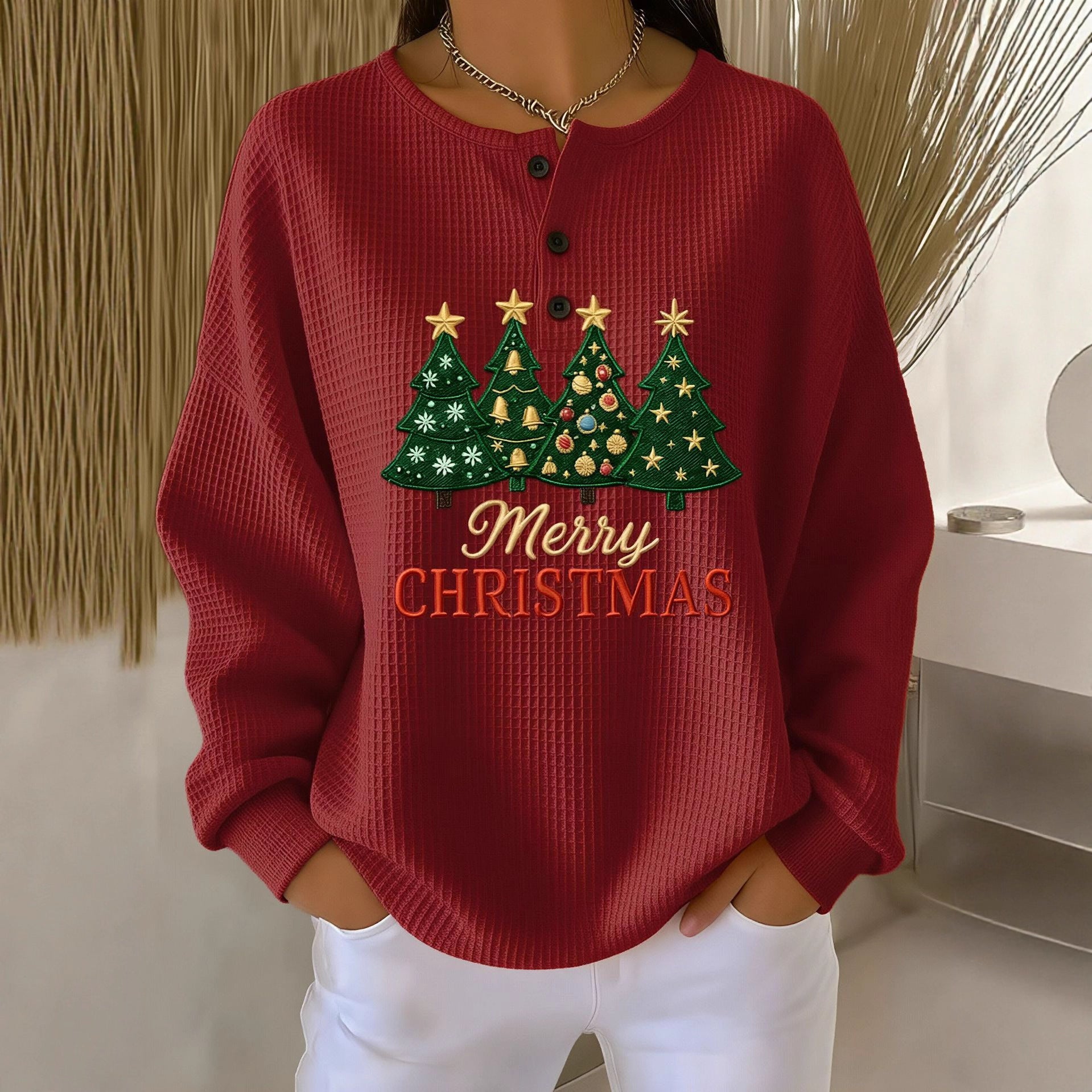 MOREAU LYON | PULL EN TRICOT GAUFRE POUR FEMMES