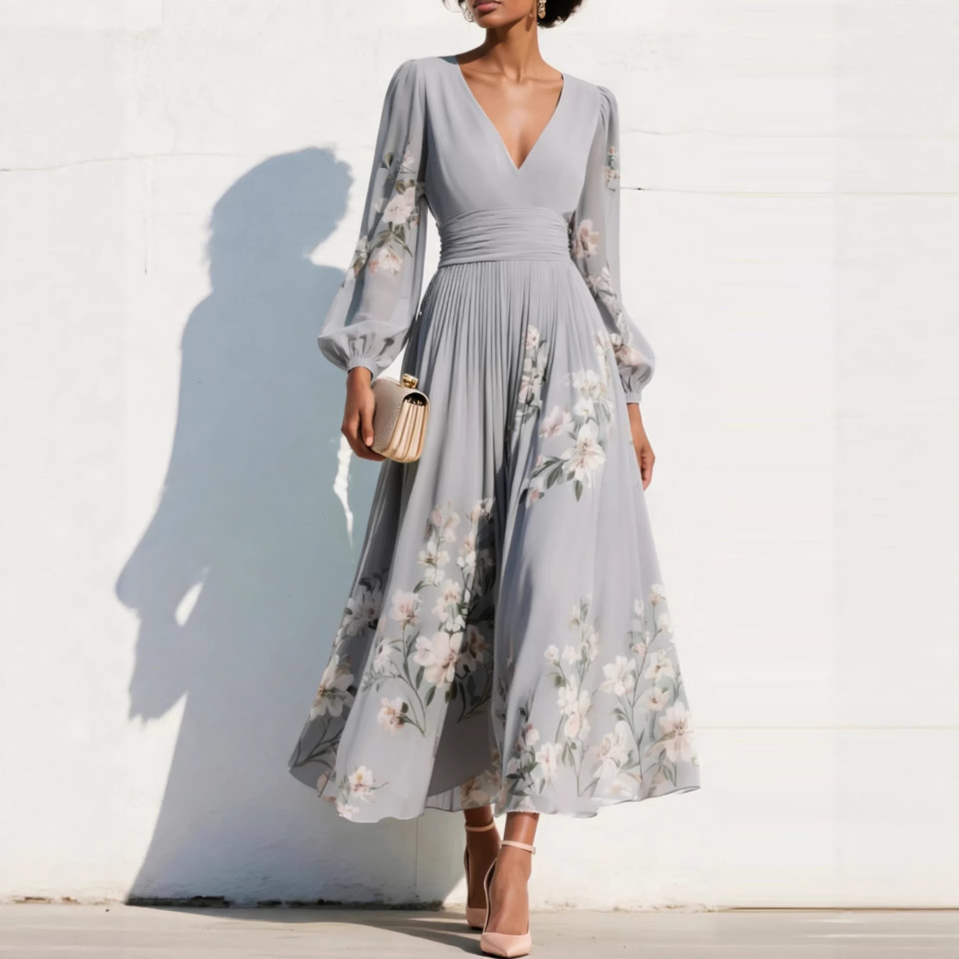 MOREAU LYON | ROBE MIDI FLORALE AÉRIENNE POUR FEMMES