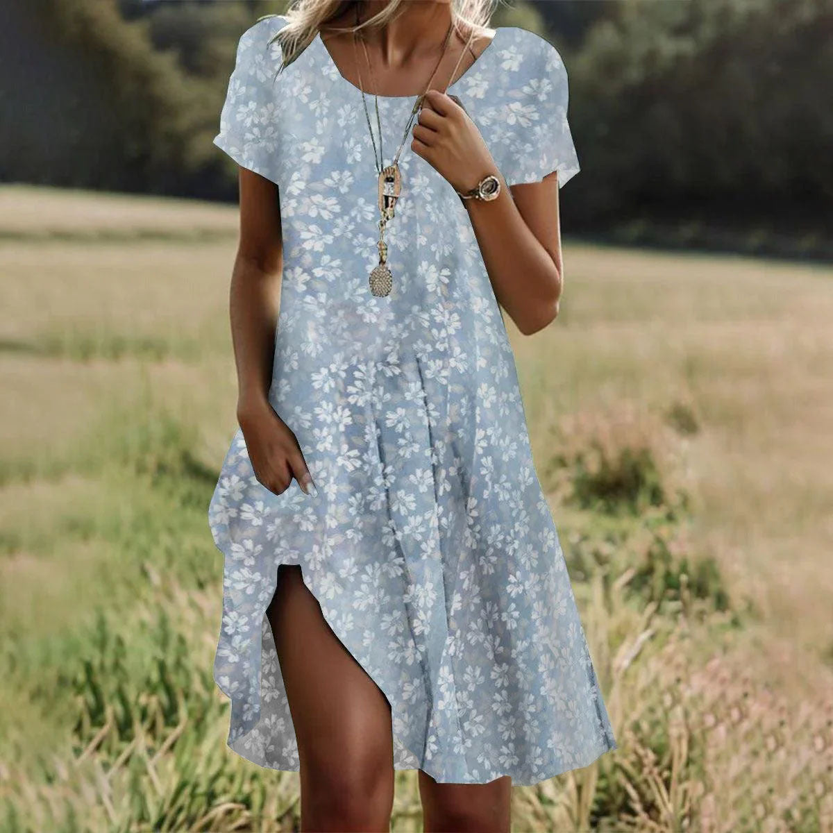 MOREAU LYON | ROBE MIDI D'ÉTÉ POUR FEMMES