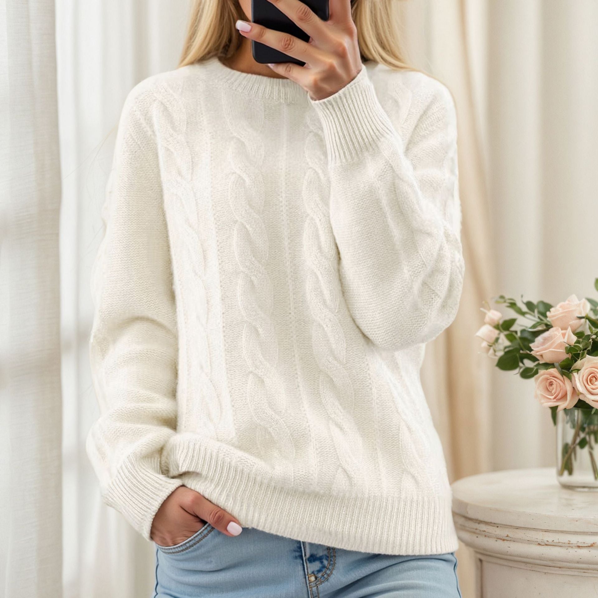 MOREAU LYON | CLASSIQUE PULL CHAUD EN POUR FEMMES