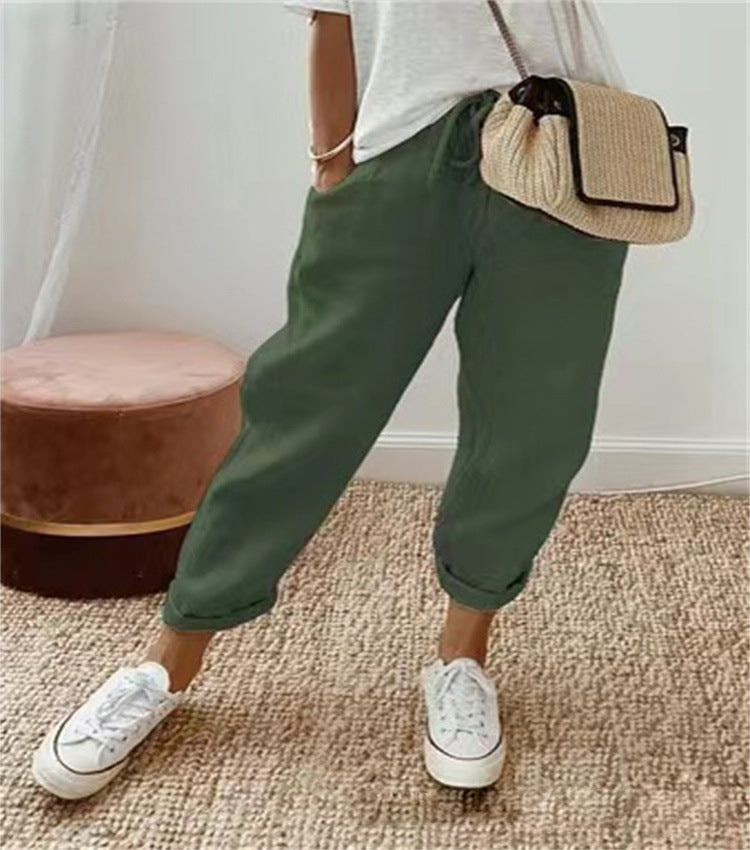 MOREAU LYON | PANTALON LIN DÉTENDU POUR FEMMES