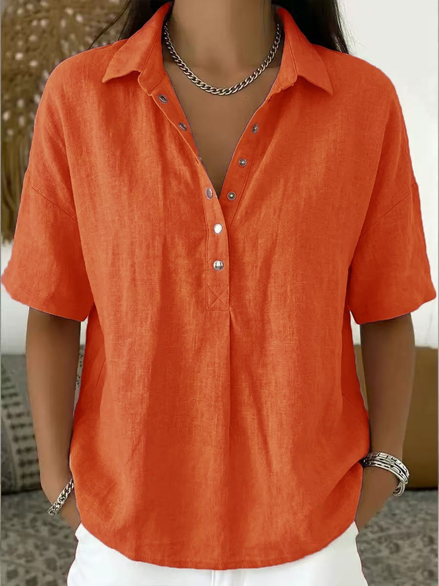 MOREAU LYON | CHIC BLOUSE COL V POUR FEMMES
