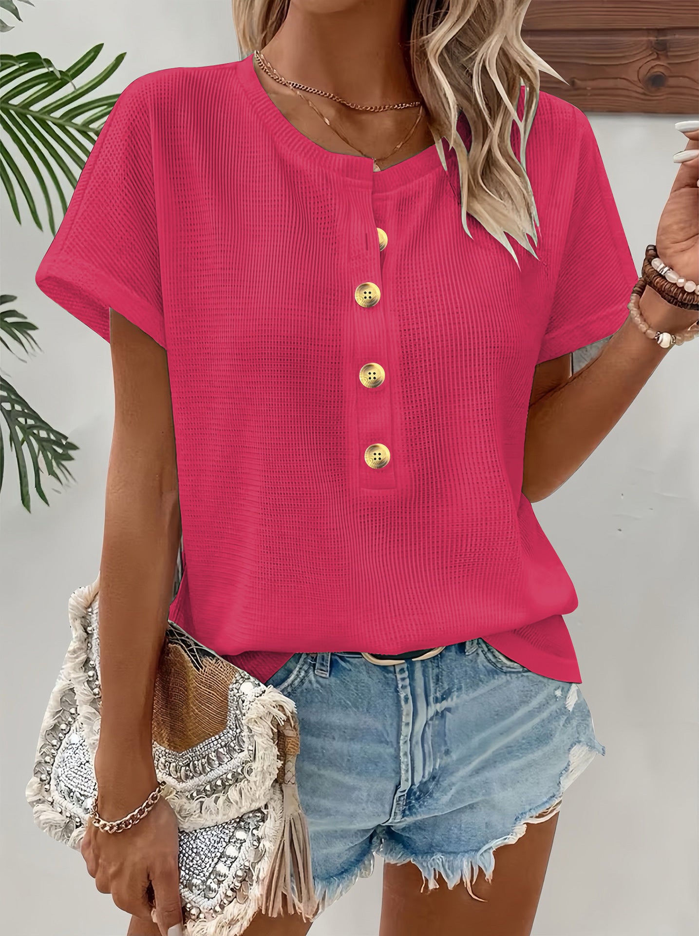 MOREAU LYON | T-SHIRT À COL V POUR FEMMES