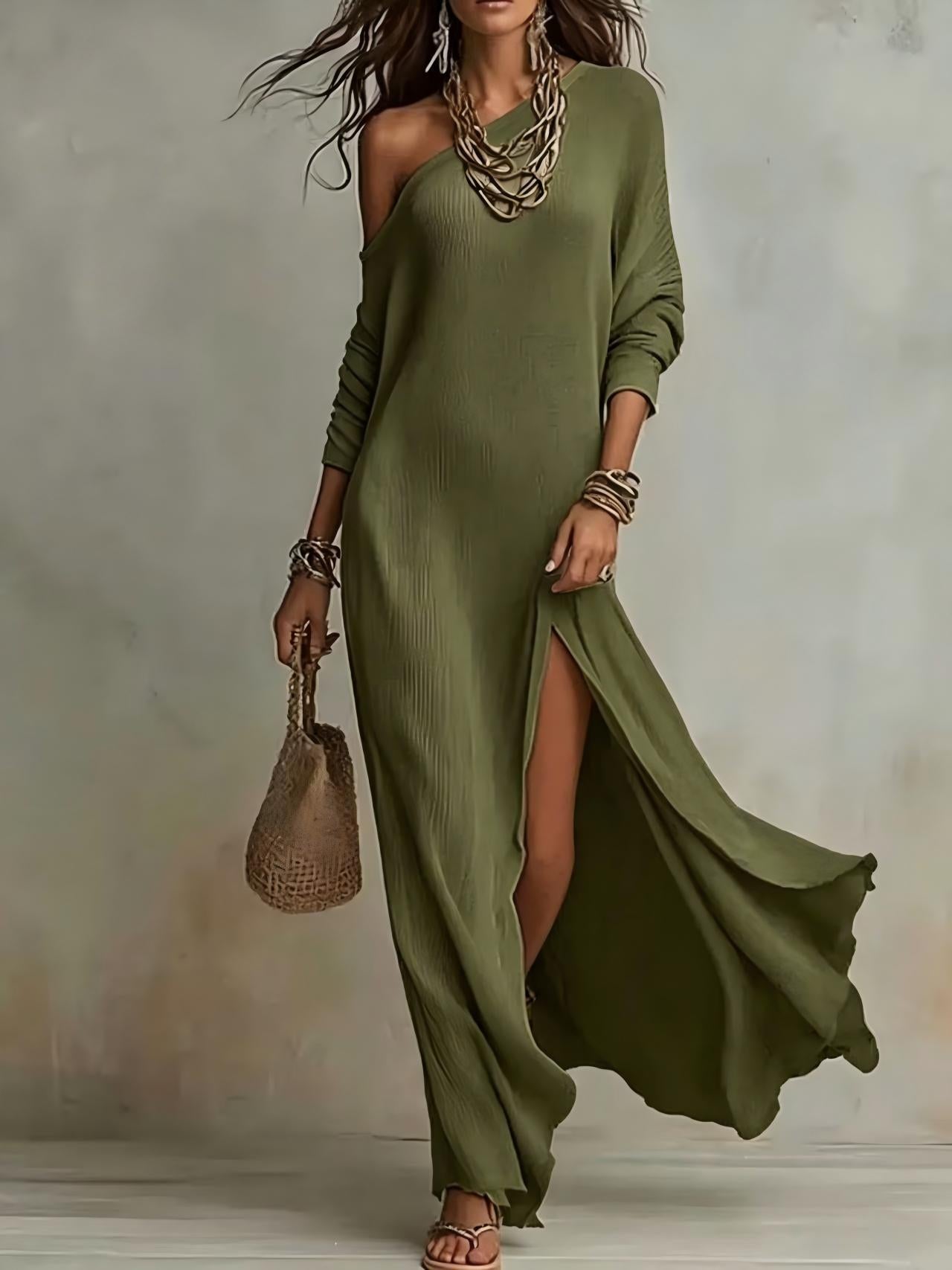 MOREAU LYON | ROBE UNE ÉPAULE POUR FEMME