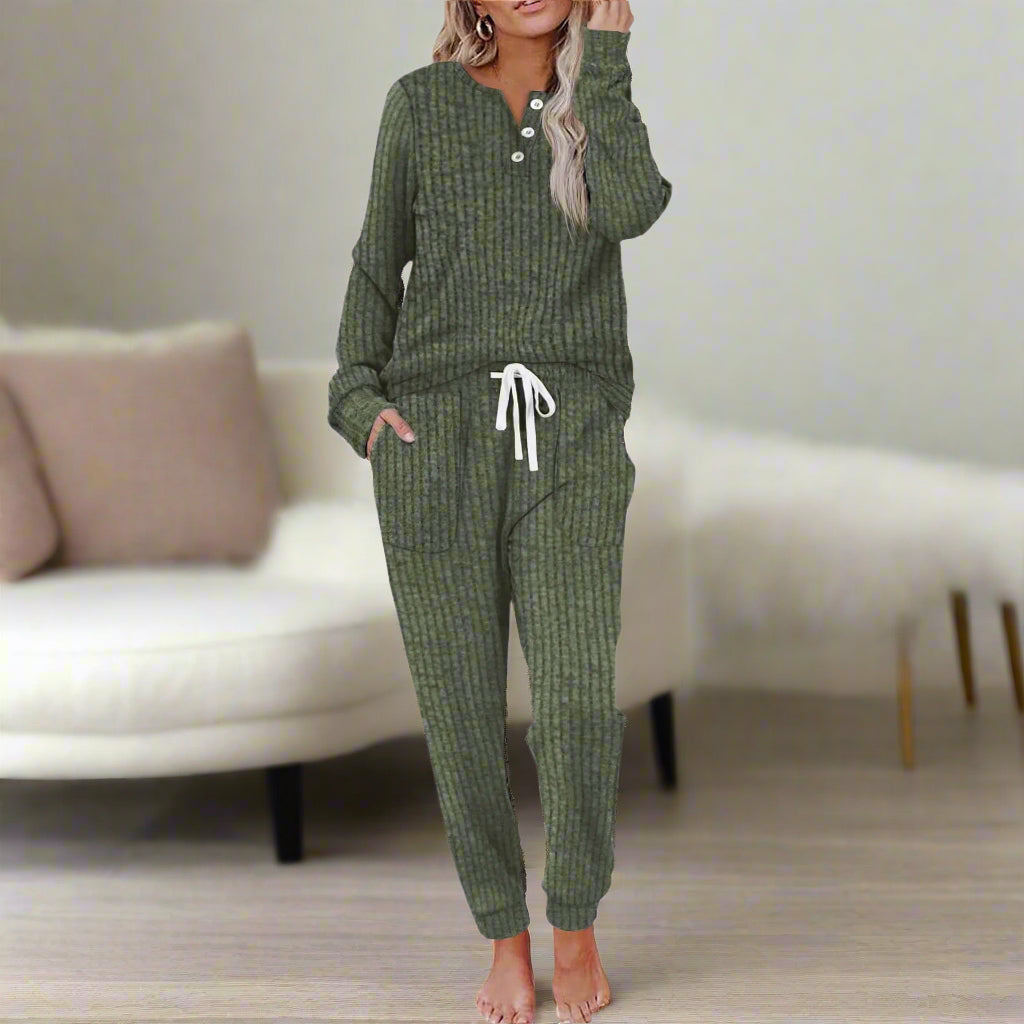 MOREAU LYON | ENSEMBLE PYJAMA CÔTELÉ POUR FEMMES