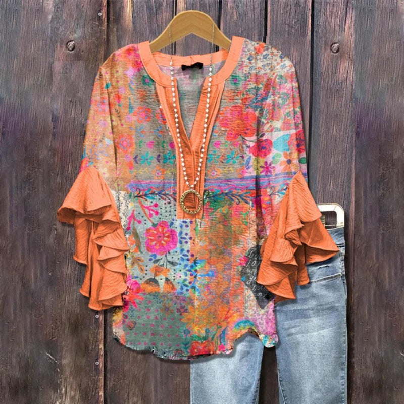 MOREAU LYON | BLOUSE À VOLANTS POUR FEMMES