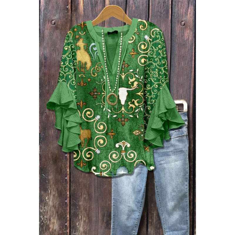 MOREAU LYON | BLOUSE À VOLANTS POUR FEMMES