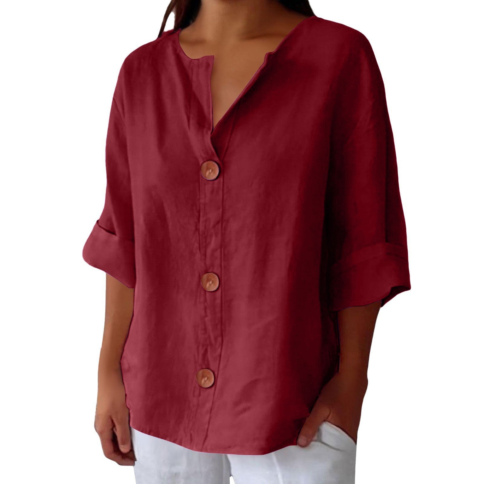 MOREAU LYON | CHEMISE À COL EN V POUR FEMMES