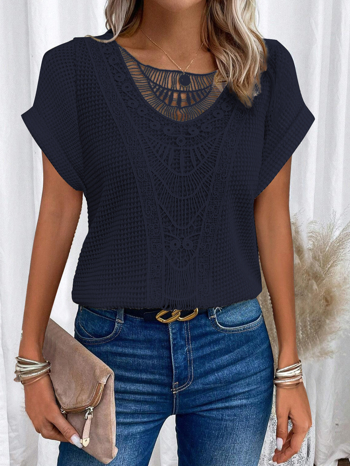 MOREAU LYON | T-SHIRT EN DENTELLE POUR FEMMES