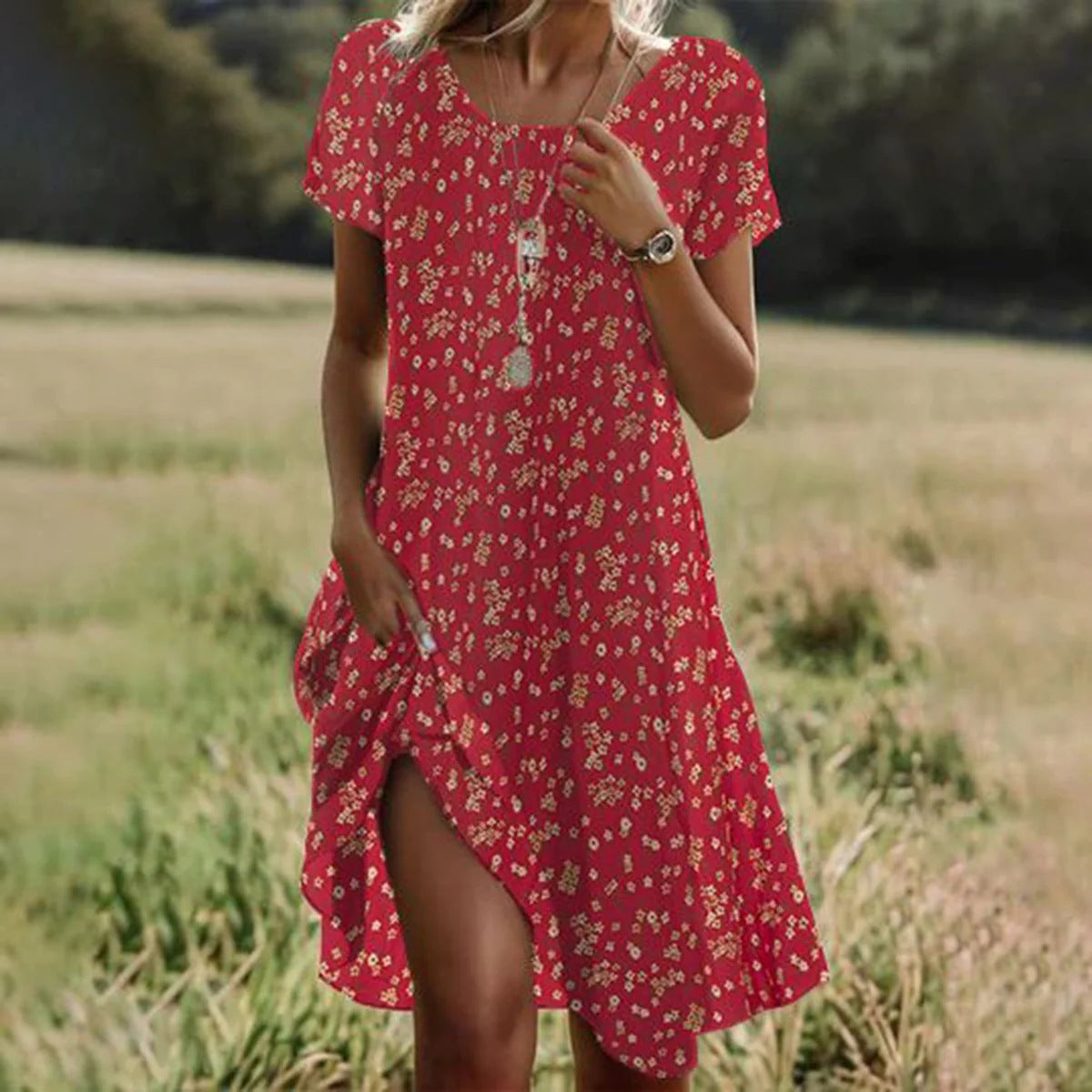 MOREAU LYON | ROBE MIDI D'ÉTÉ POUR FEMMES