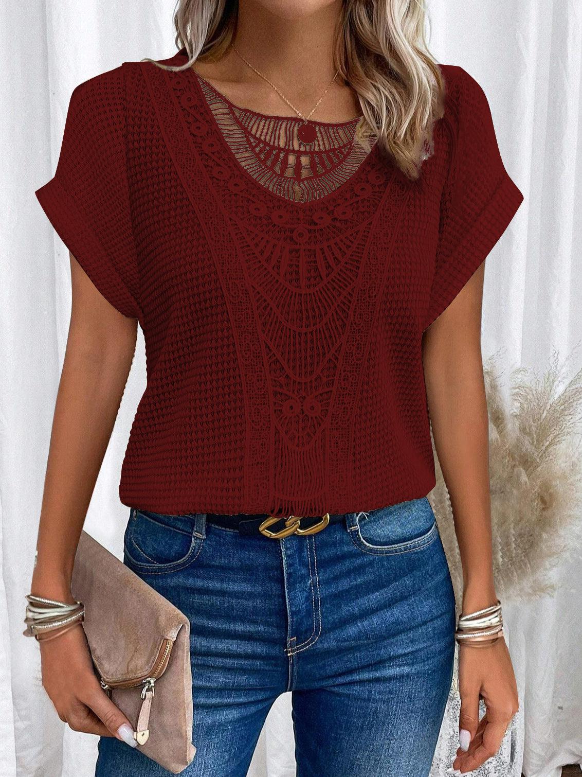 MOREAU LYON | T-SHIRT EN DENTELLE POUR FEMMES
