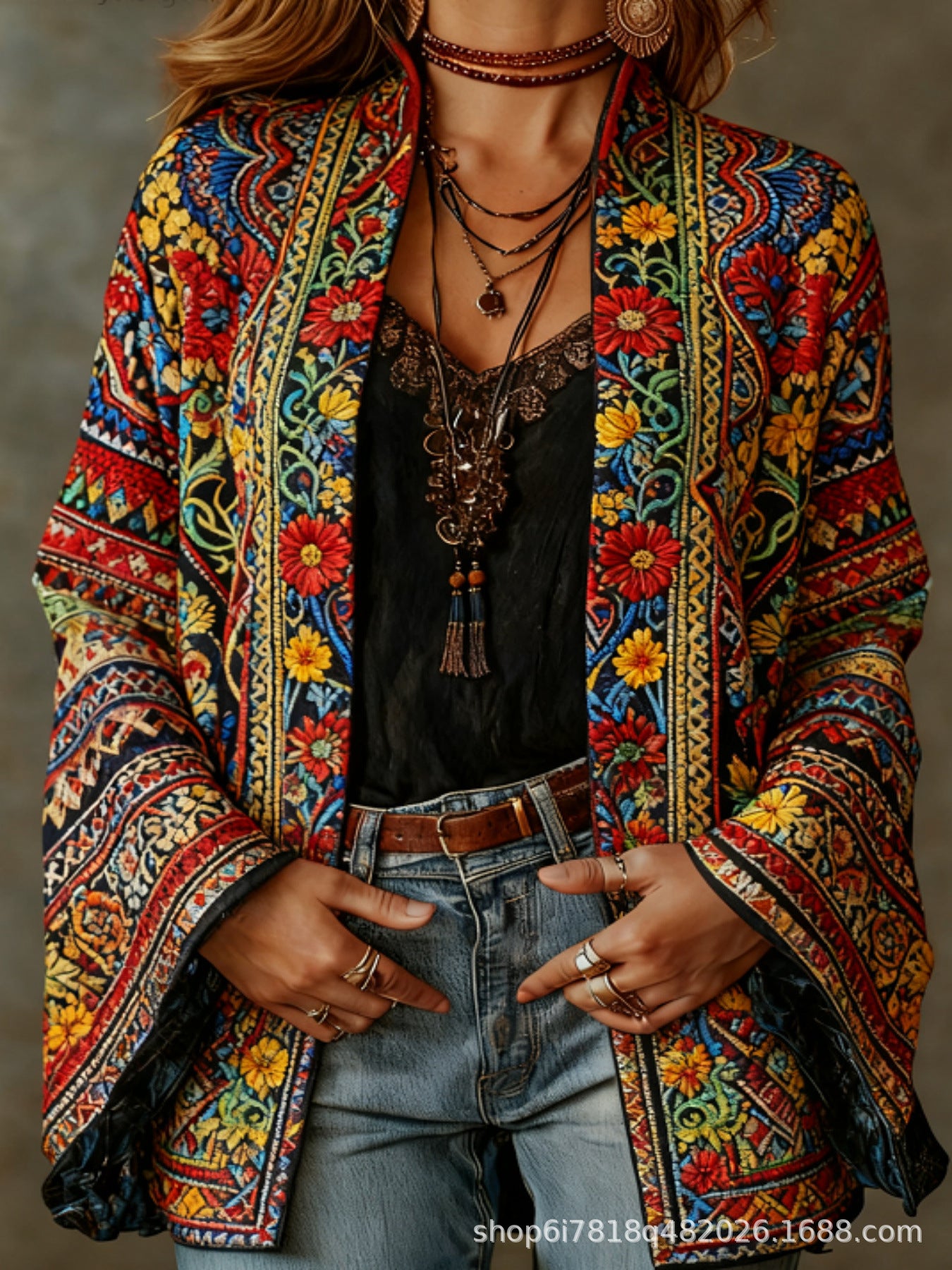 MOREAU LYON | VESTE BOHO EN VELOURS POUR FEMMES