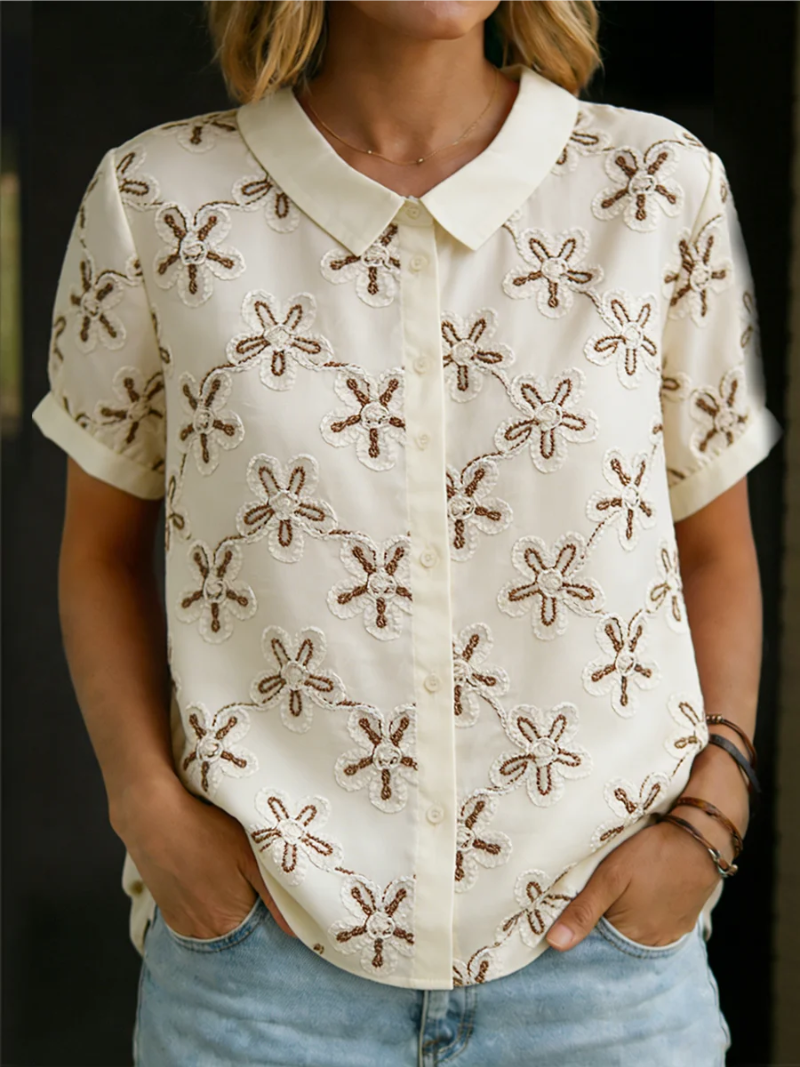 MOREAU LYON | BLOUSE COURTE BRODÉE POUR FEMMES