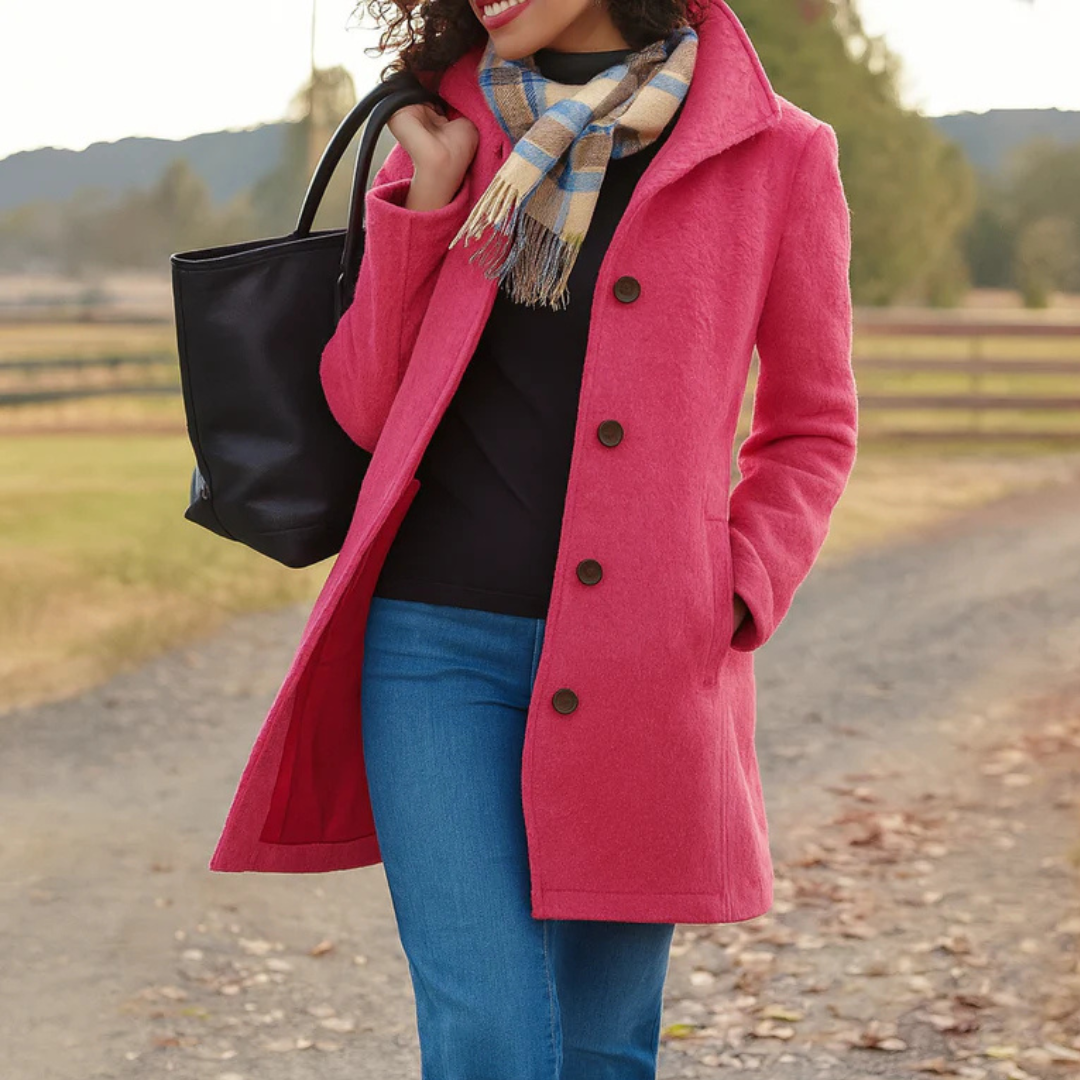 MOREAU LYON | MANTEAU EN LAINE À COUPE DROITE POUR FEMMES