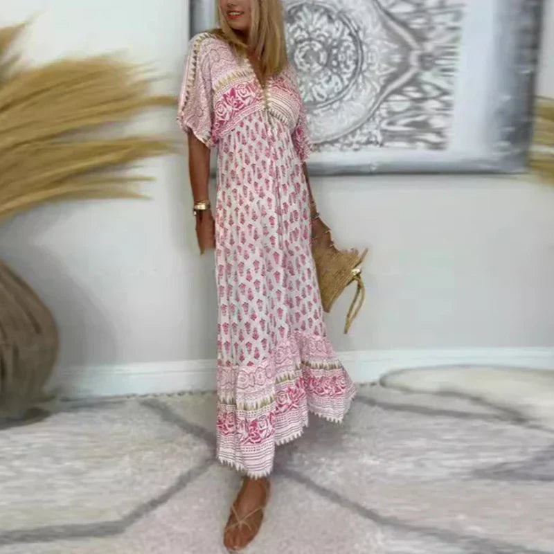 MOREAU LYON | CHIC ROBE MAXI IMPRIMÉE POUR FEMMES