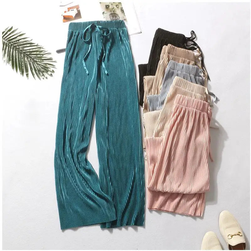 MOREAU LYON | PANTALONS PLISÉS À JAMBES LARGES POUR FEMMES