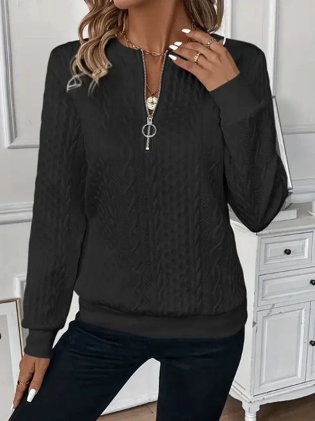 MOREAU LYON | SWEAT ZIPPÉ TEXTURÉ POUR FEMMES