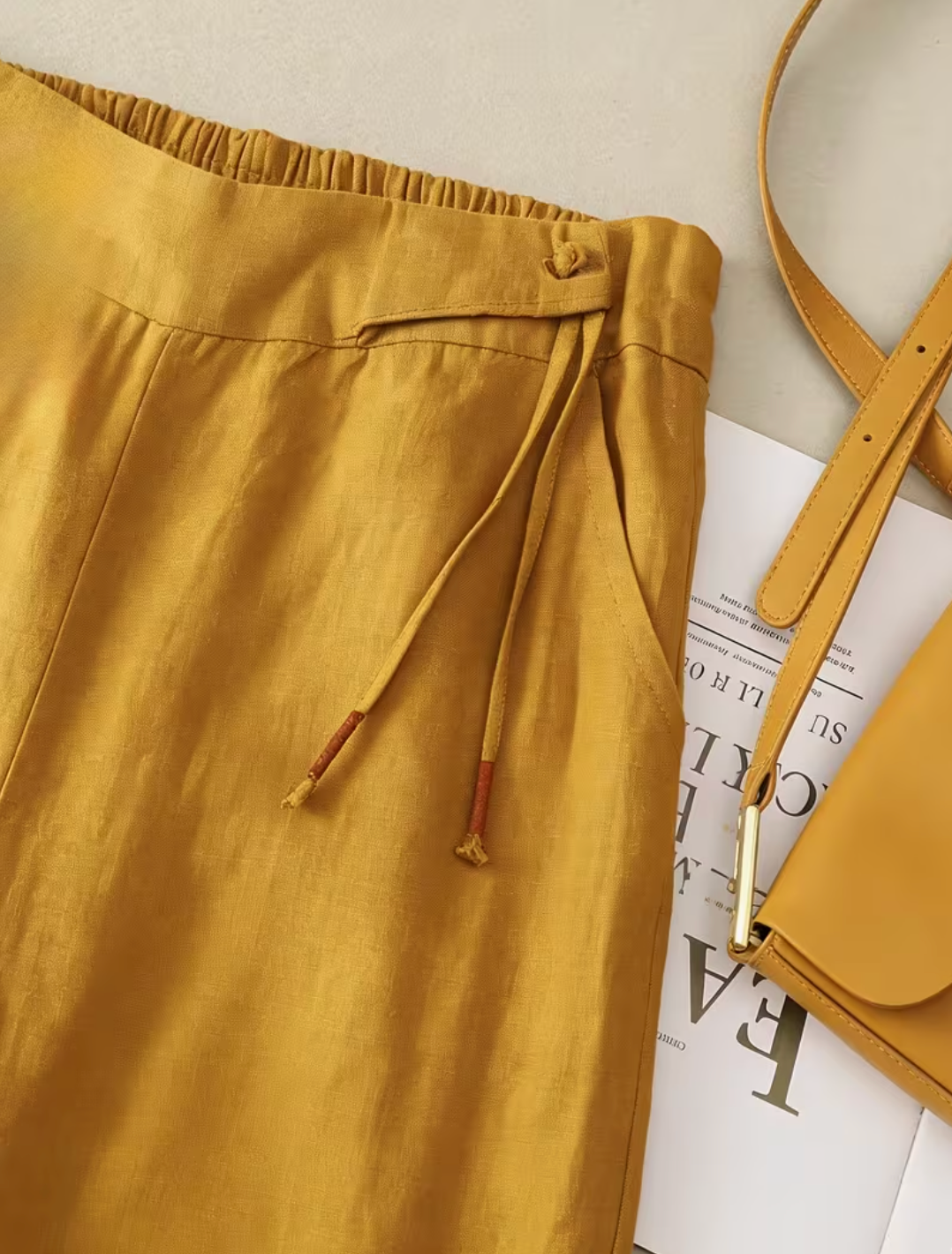 MOREAU LYON | PANTALONS EN LIN À JAMBES LARGES POUR FEMMES