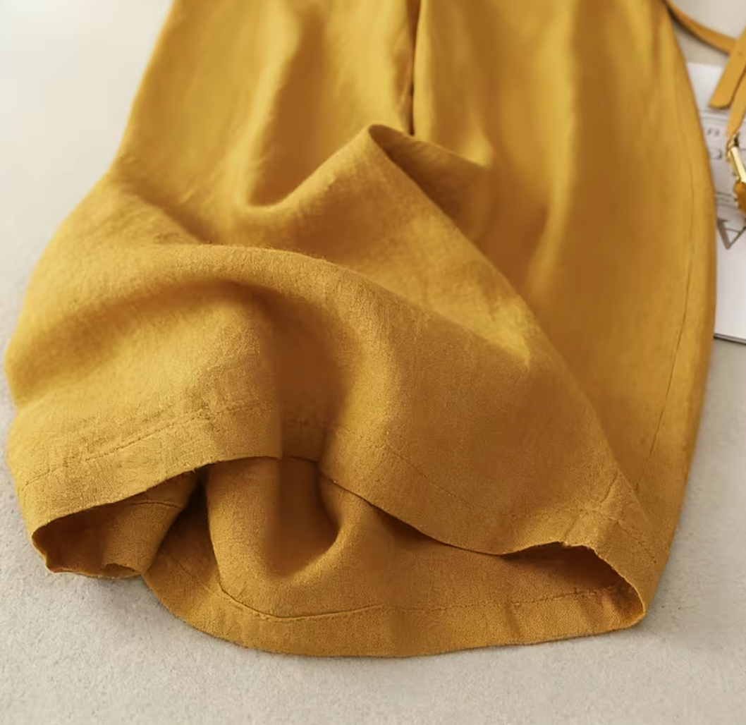MOREAU LYON | PANTALONS EN LIN À JAMBES LARGES POUR FEMMES