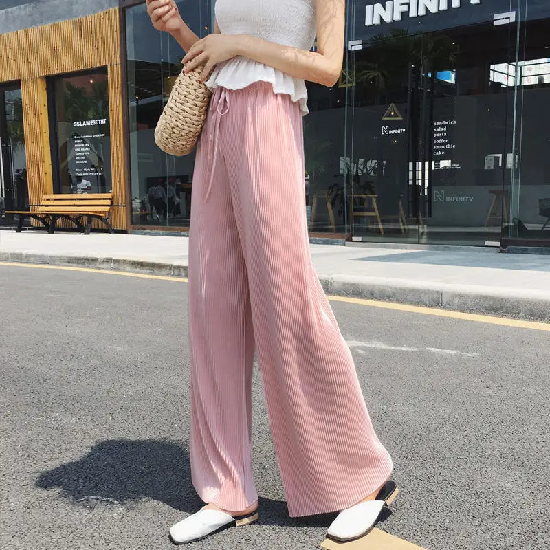 MOREAU LYON | PANTALONS PLISÉS À JAMBES LARGES POUR FEMMES