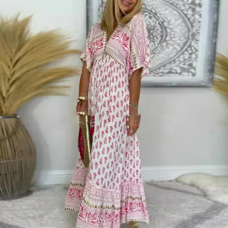 MOREAU LYON | CHIC ROBE MAXI IMPRIMÉE POUR FEMMES