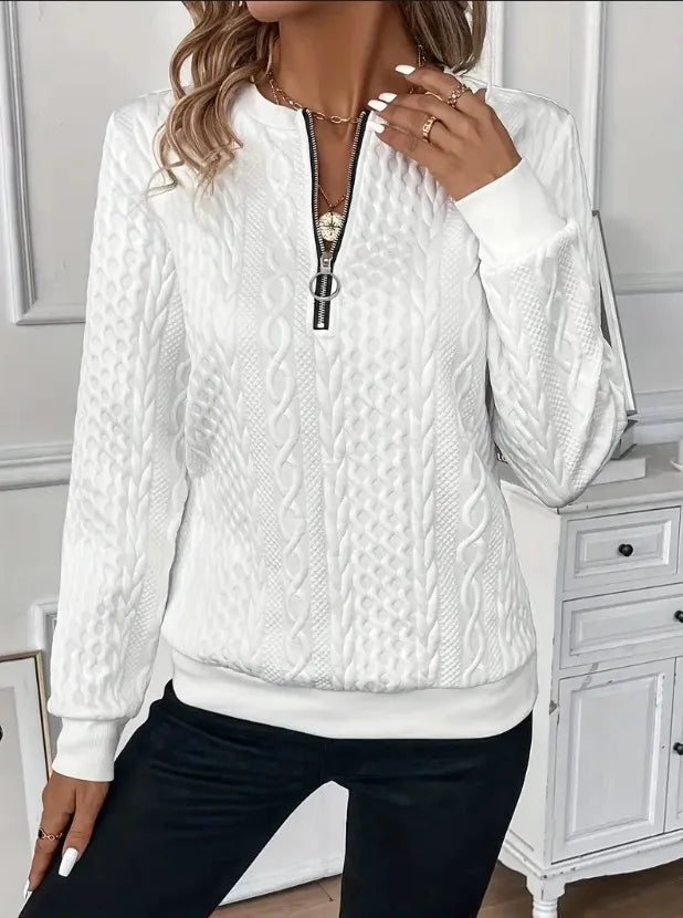MOREAU LYON | SWEAT ZIPPÉ TEXTURÉ POUR FEMMES