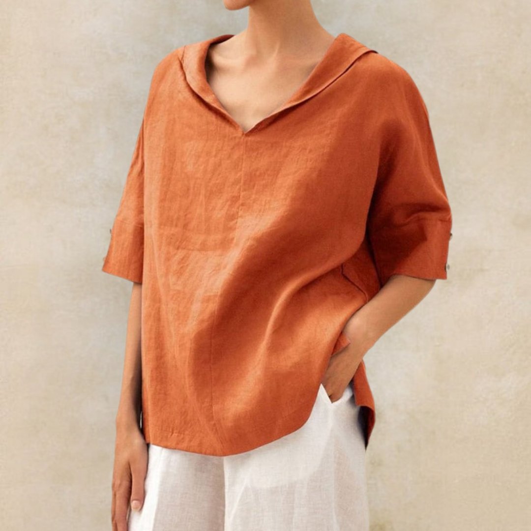 MOREAU LYON | CHEMISE À COL EN V POUR FEMME