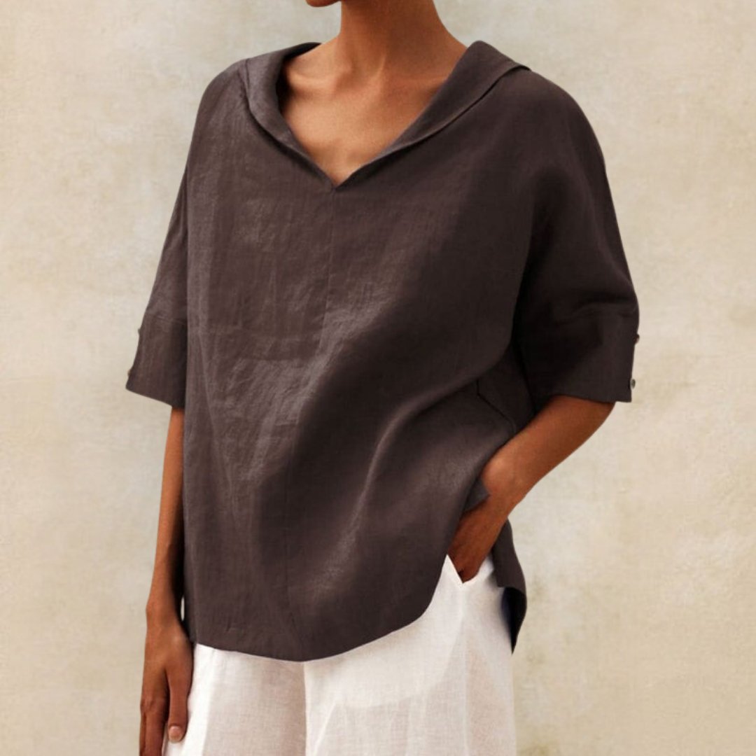 MOREAU LYON | CHEMISE À COL EN V POUR FEMME