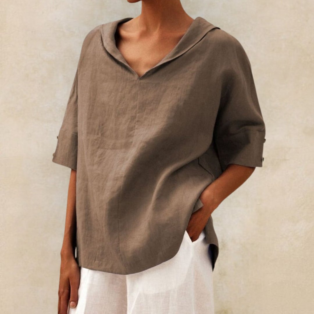 MOREAU LYON | CHEMISE À COL EN V POUR FEMME
