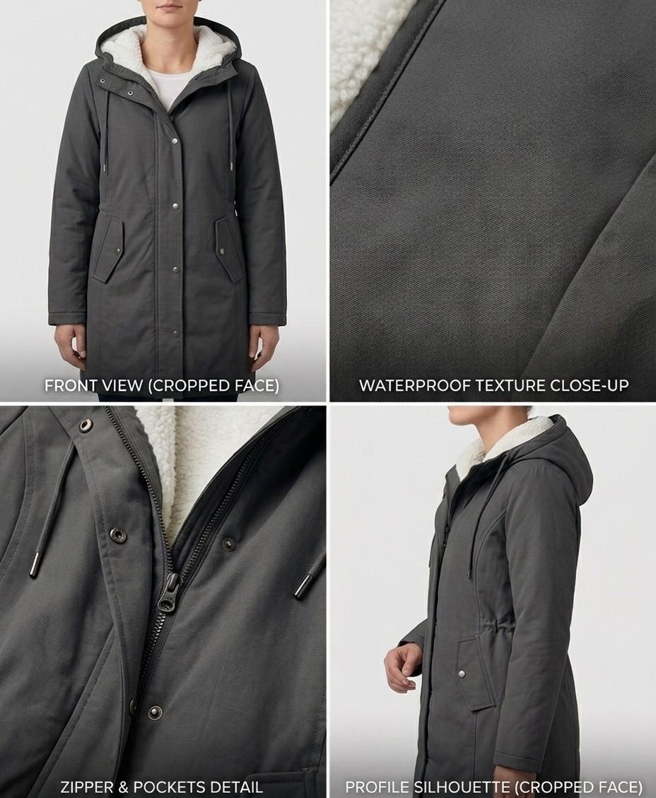 MOREAU LYON | PARKA D'HIVER DOUBLÉE EN POLAIRE POUR FEMMES