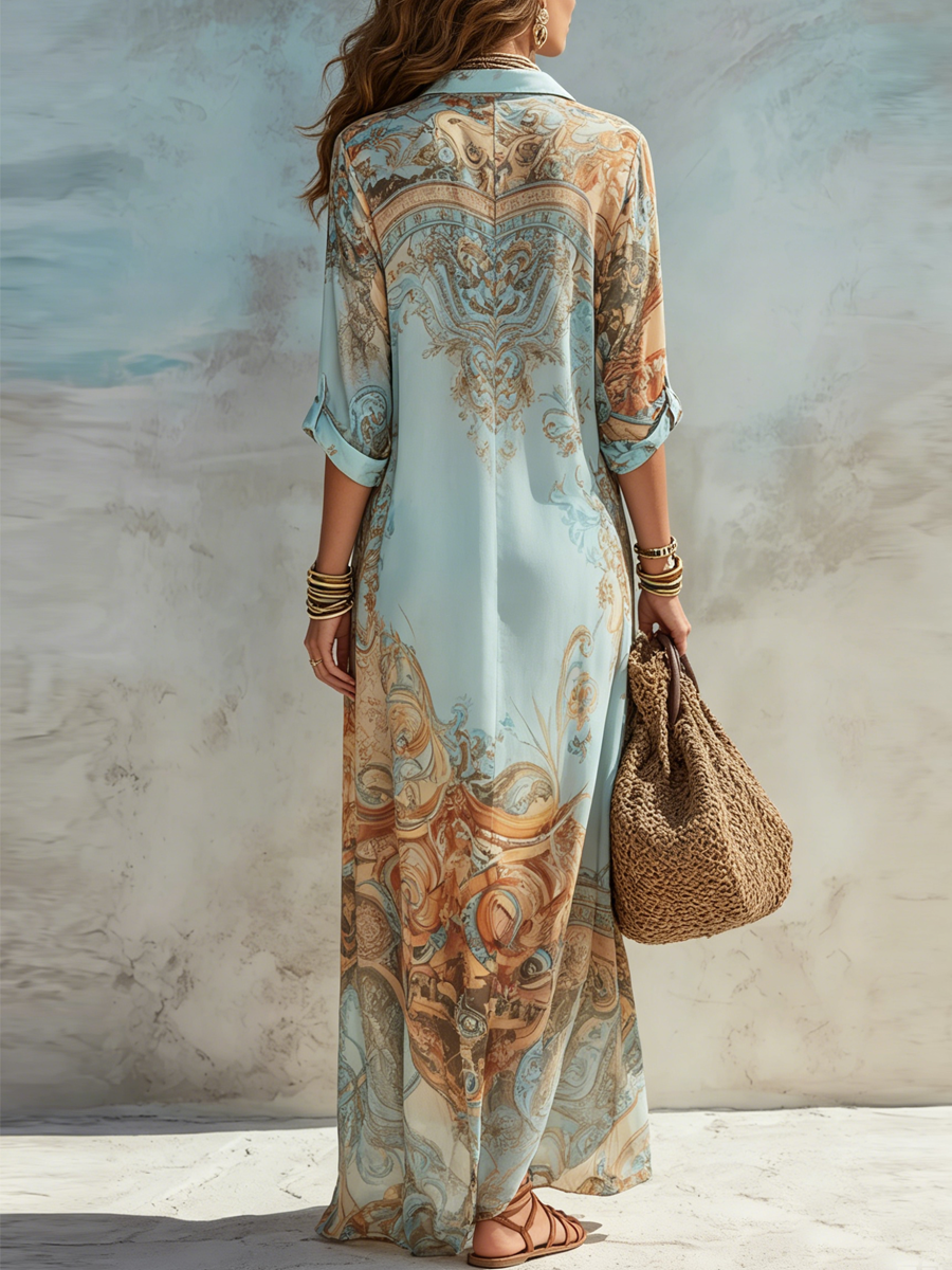 MOREAU LYON | ROBE CHEMISIER MAXI POUR FEMMES
