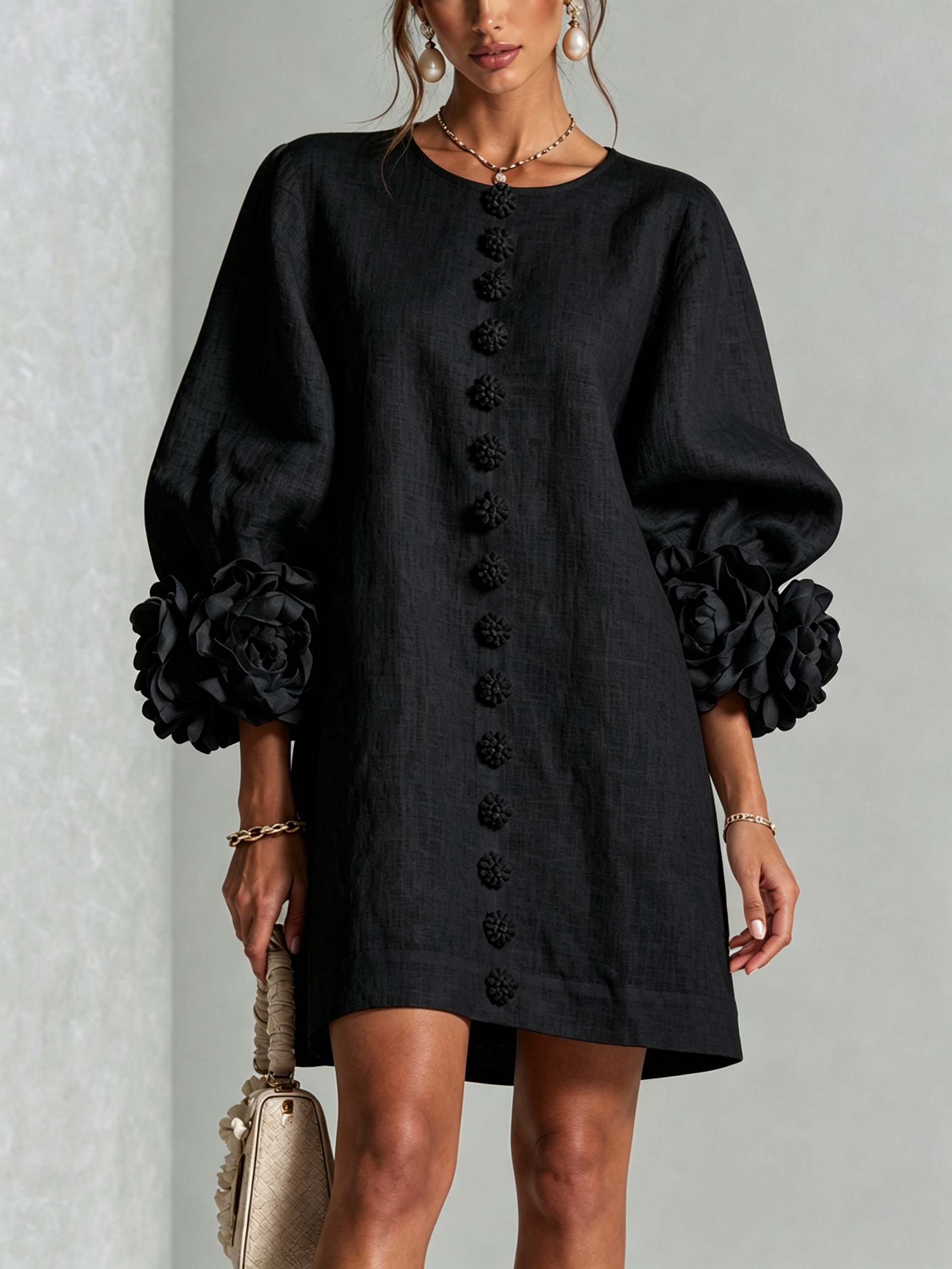 MOREAU LYON | ROBE ÉLÉGANTE À MANCHES POUR FEMMES