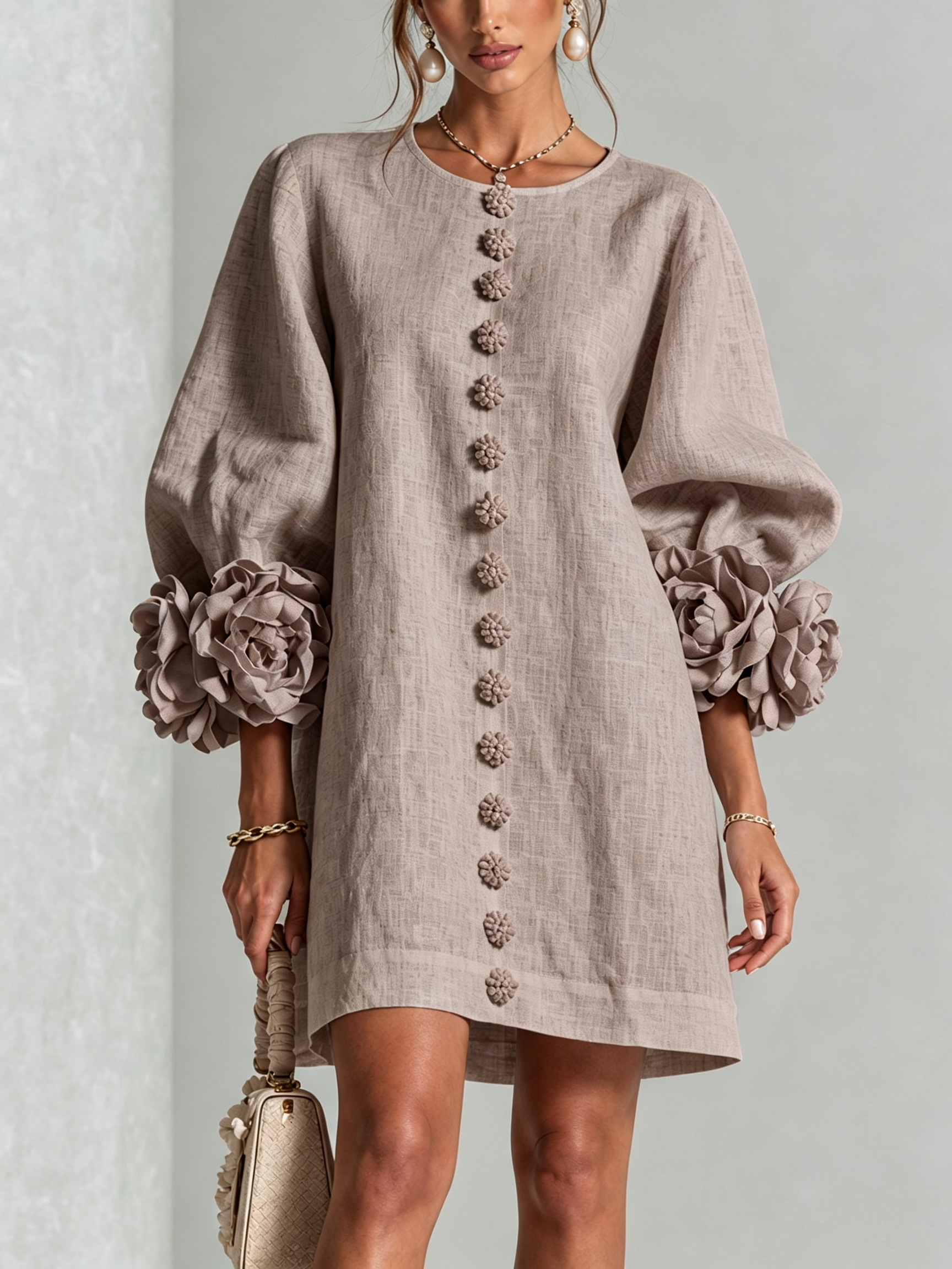 MOREAU LYON | ROBE ÉLÉGANTE À MANCHES POUR FEMMES