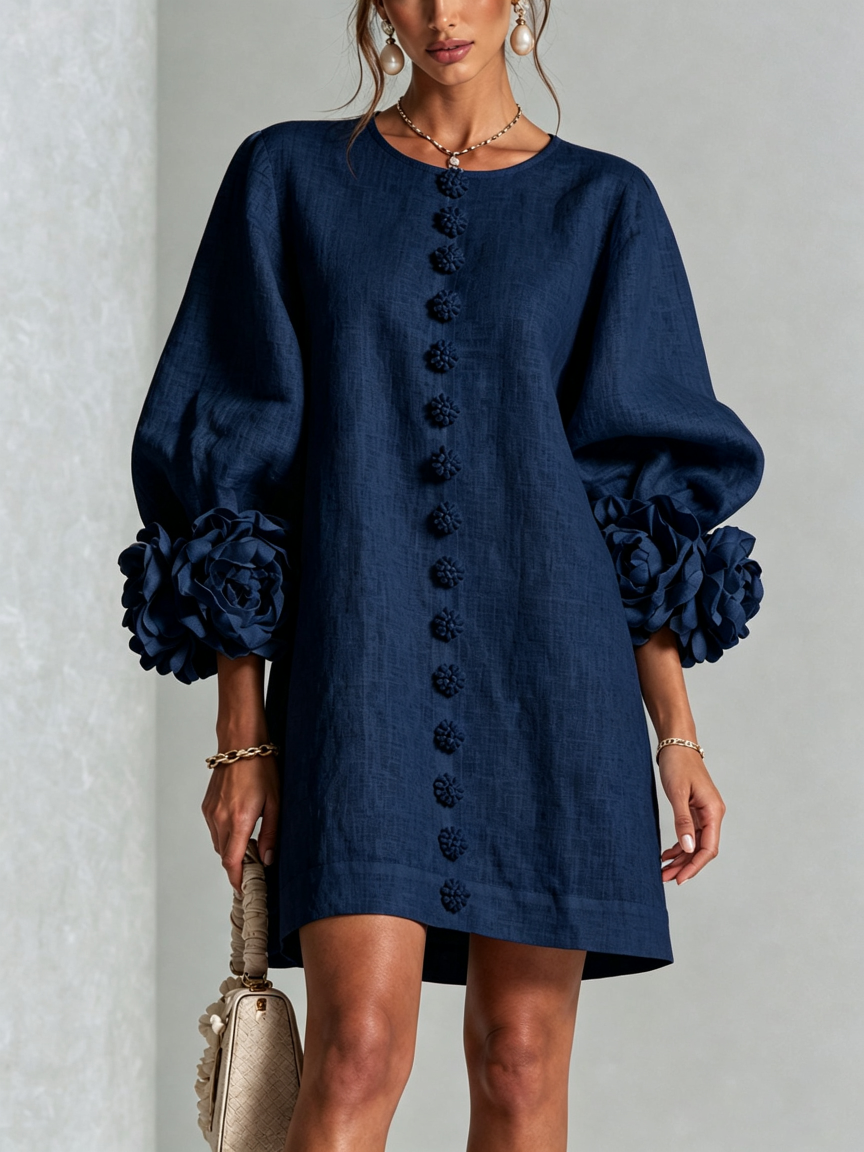 MOREAU LYON | ROBE ÉLÉGANTE À MANCHES POUR FEMMES
