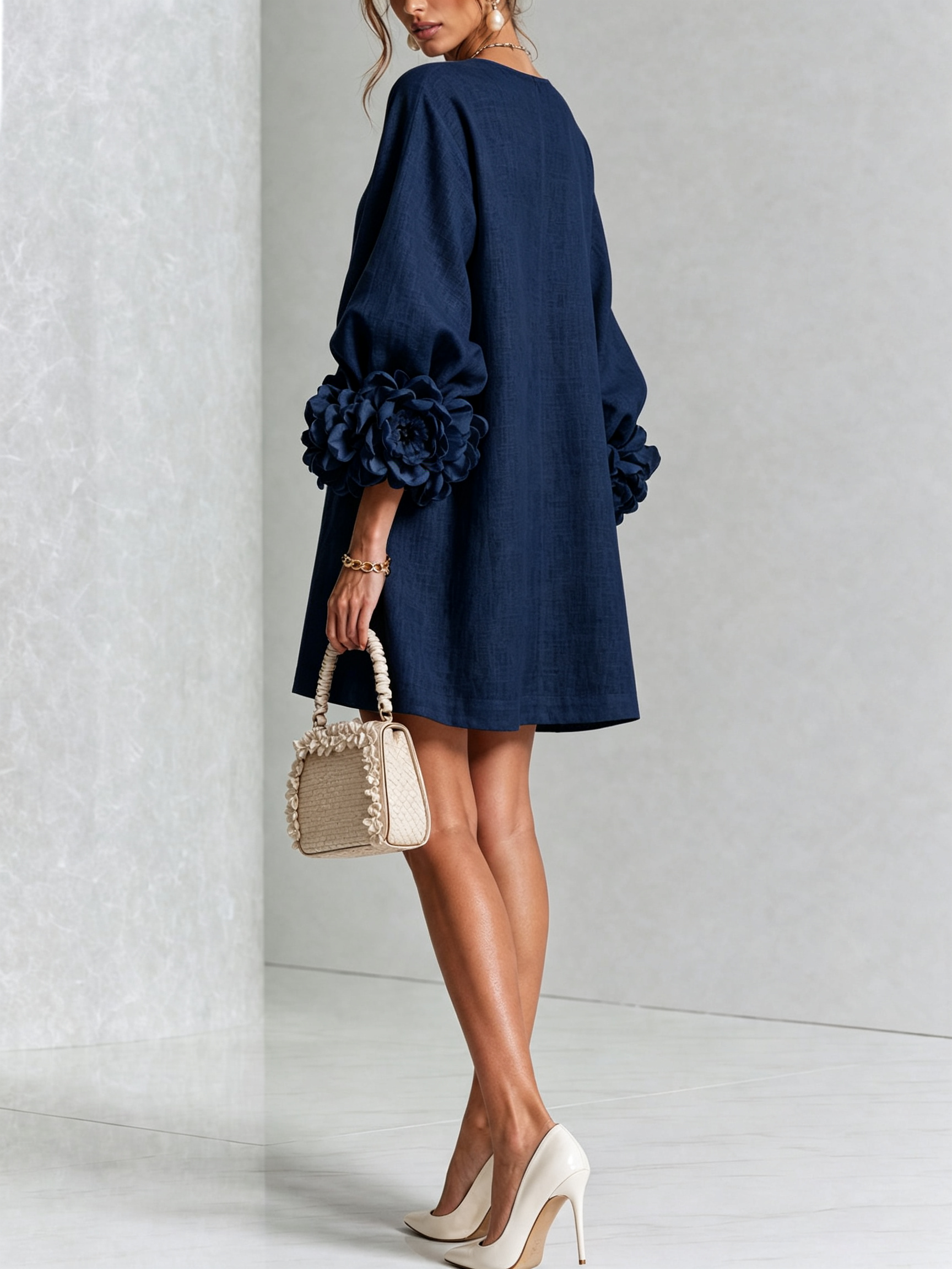 MOREAU LYON | ROBE ÉLÉGANTE À MANCHES POUR FEMMES