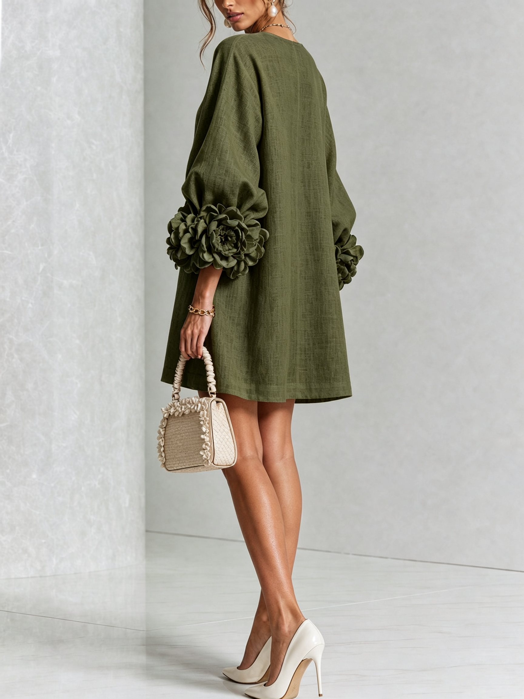 MOREAU LYON | ROBE ÉLÉGANTE À MANCHES POUR FEMMES