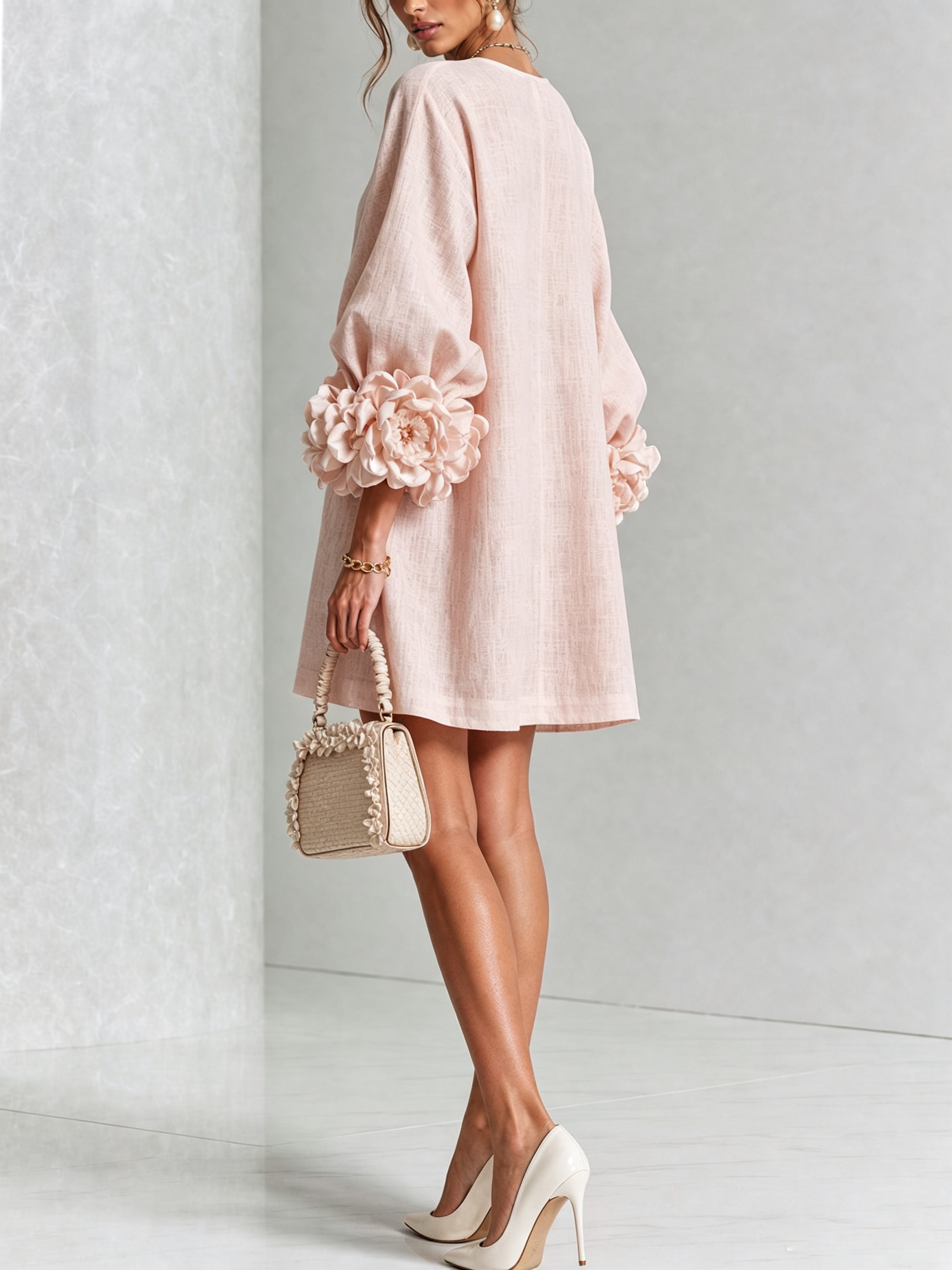 MOREAU LYON | ROBE ÉLÉGANTE À MANCHES POUR FEMMES