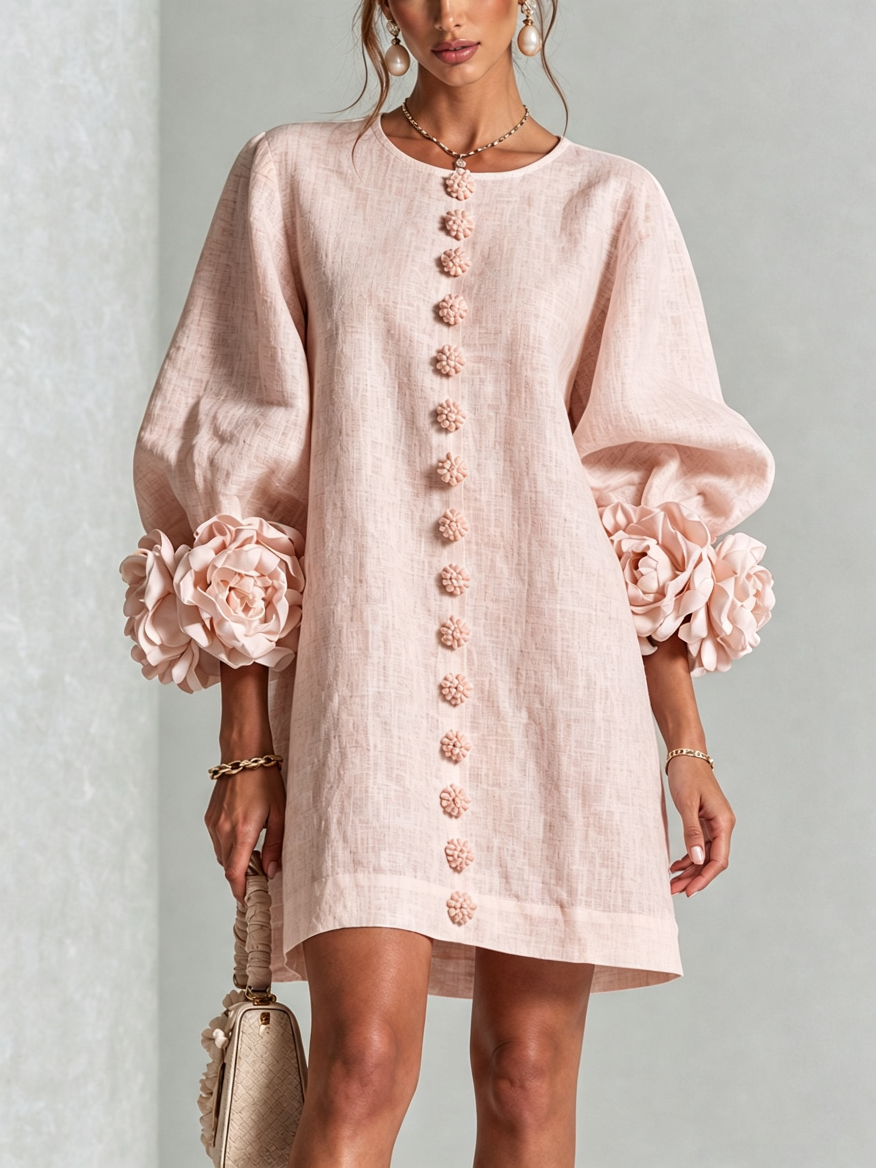 MOREAU LYON | ROBE ÉLÉGANTE À MANCHES POUR FEMMES