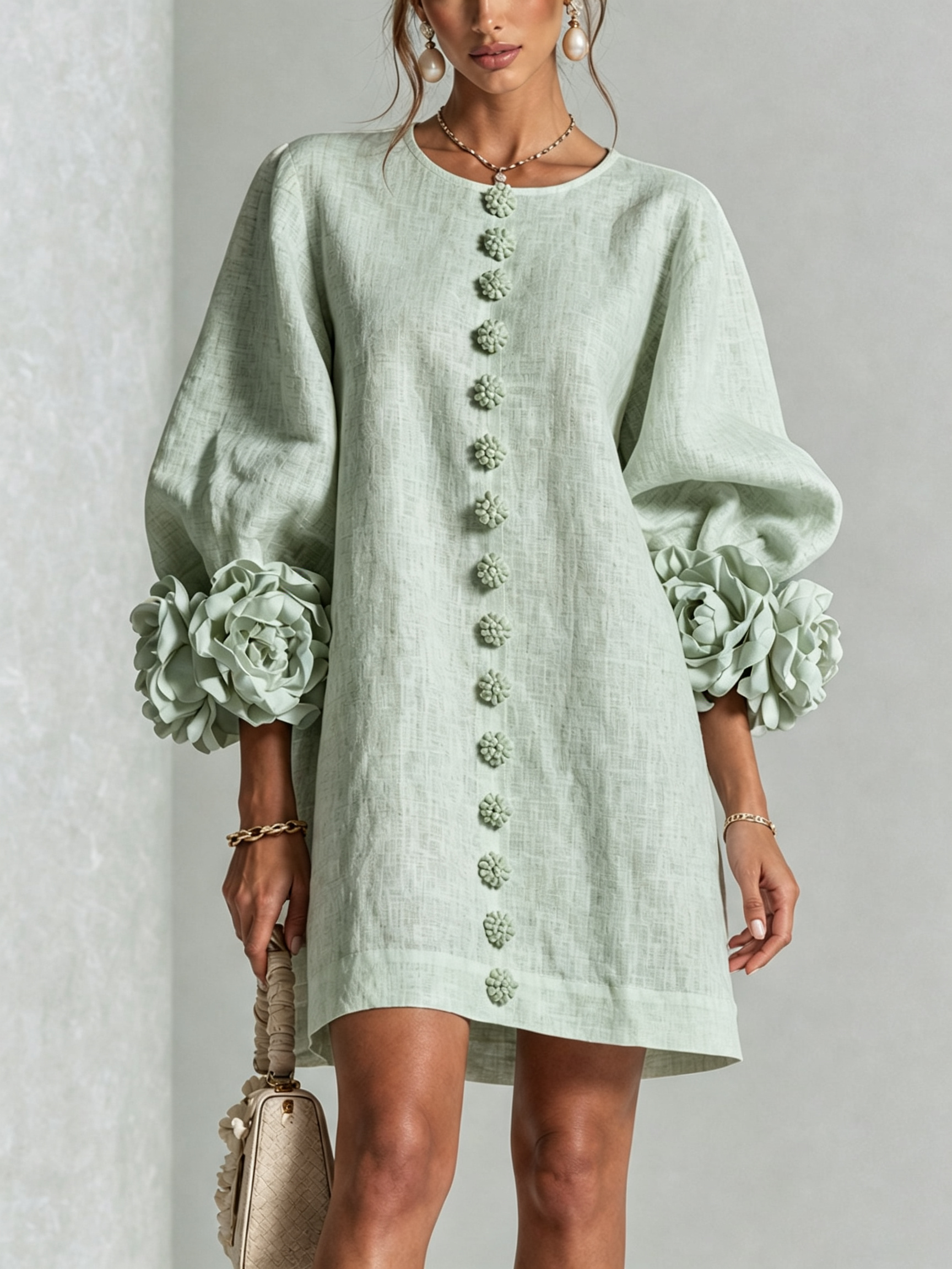 MOREAU LYON | ROBE ÉLÉGANTE À MANCHES POUR FEMMES