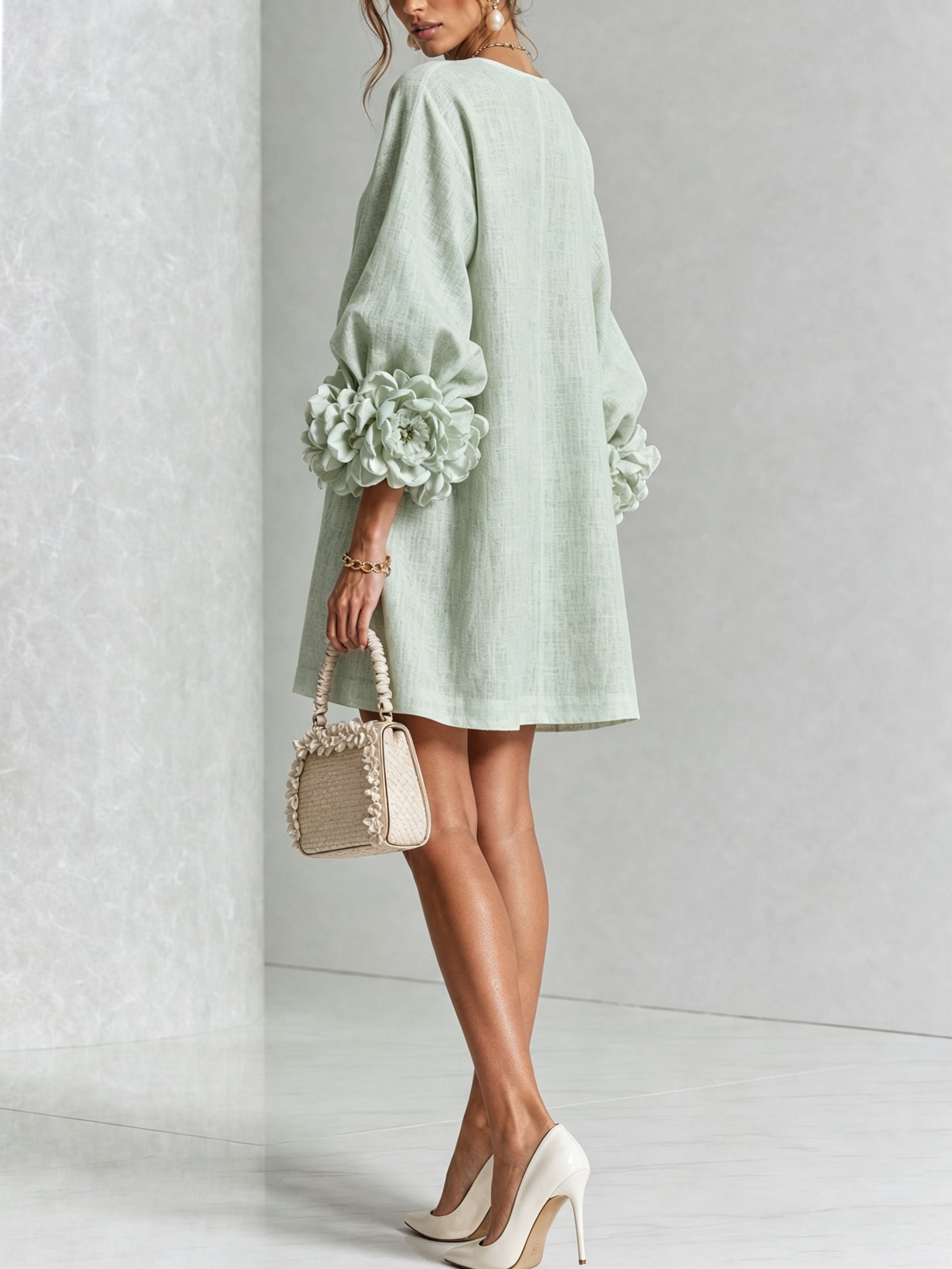 MOREAU LYON | ROBE ÉLÉGANTE À MANCHES POUR FEMMES