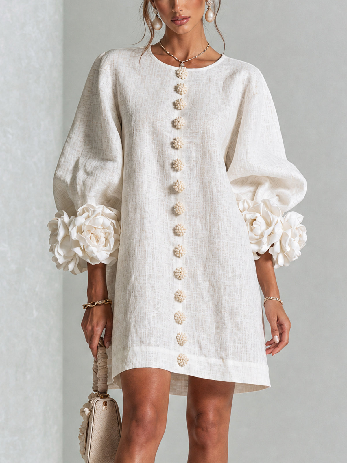 MOREAU LYON | ROBE ÉLÉGANTE À MANCHES POUR FEMMES