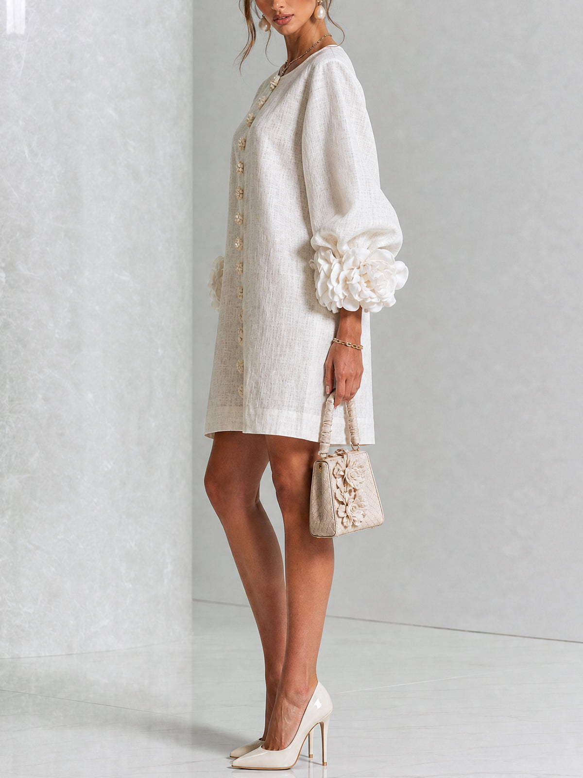 MOREAU LYON | ROBE ÉLÉGANTE À MANCHES POUR FEMMES