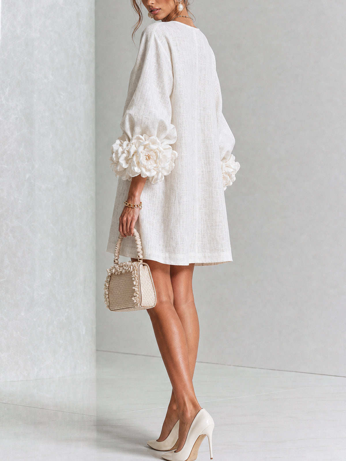 MOREAU LYON | ROBE ÉLÉGANTE À MANCHES POUR FEMMES