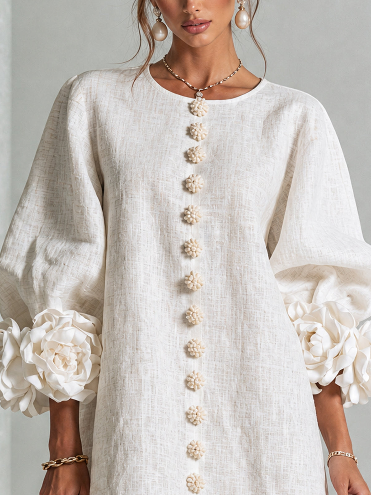 MOREAU LYON | ROBE ÉLÉGANTE À MANCHES POUR FEMMES