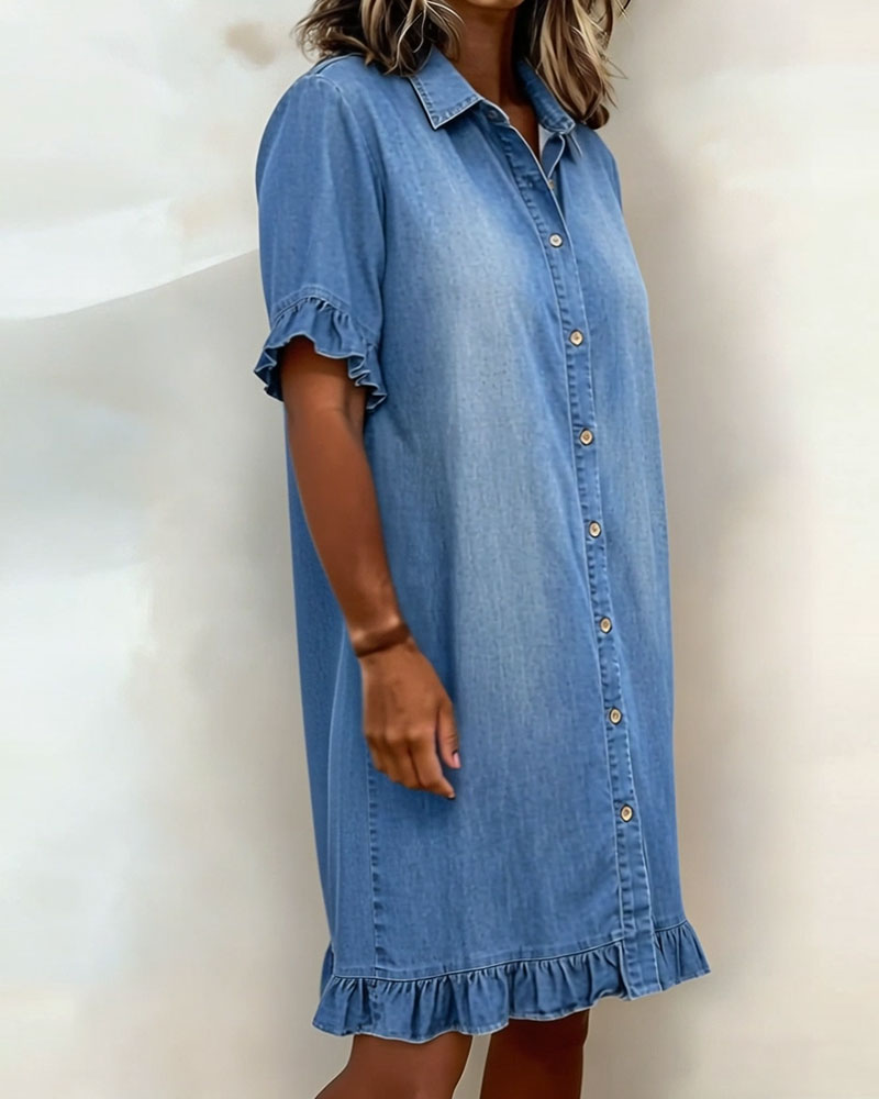 MOREAU LYON | ROBE MIDI EN DENIM MODERNE POUR FEMME
