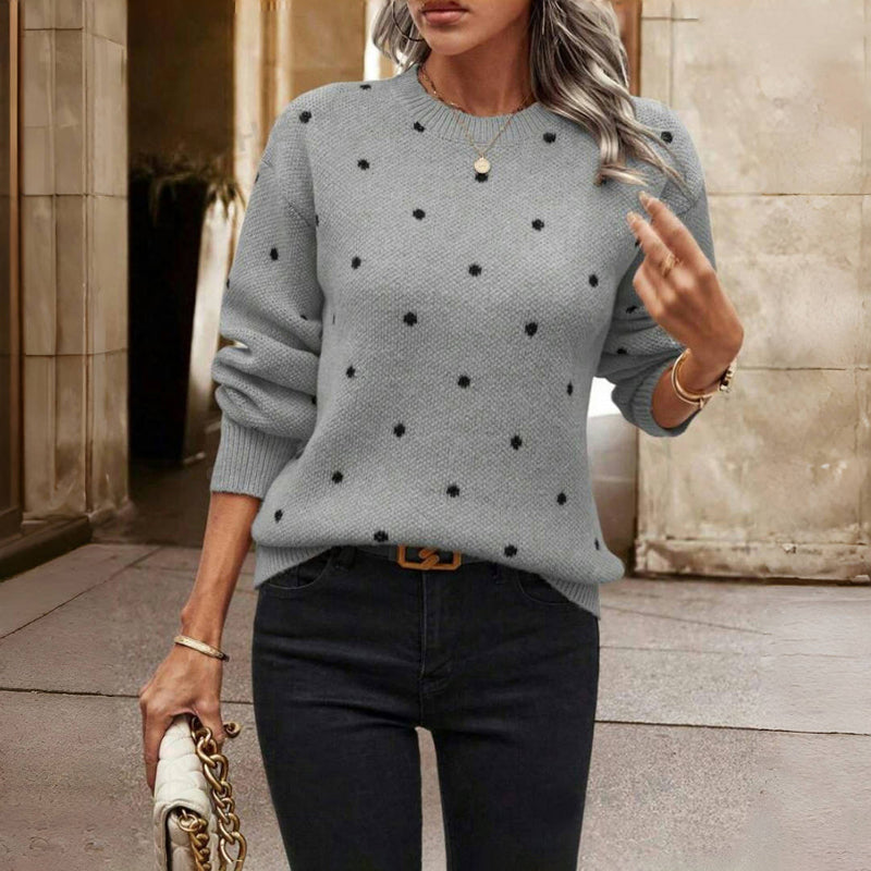 MOREAU LYON | PULL EN MAILLE À POIS POUR FEMME